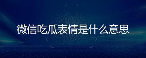 微信上那个吃瓜的表情是什么意思